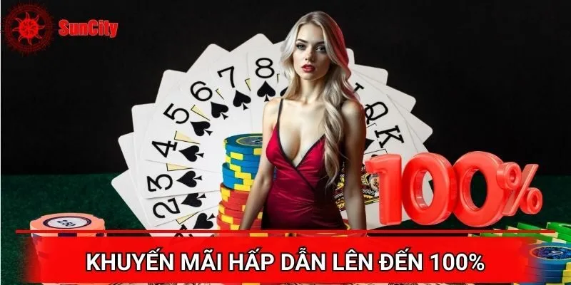 Khuyến mãi tặng 100% cho người chơi mới tại Suncity